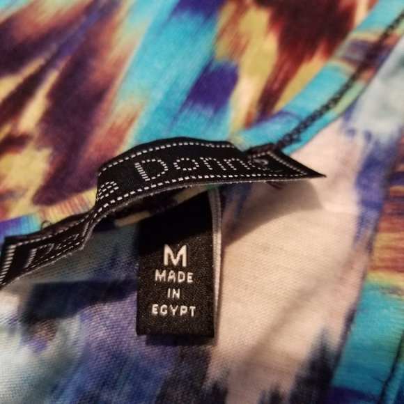 Dolce Donna Boho Tie Dye Ikat Print Maxi Dress, Size Medium - Picture 5 of 9